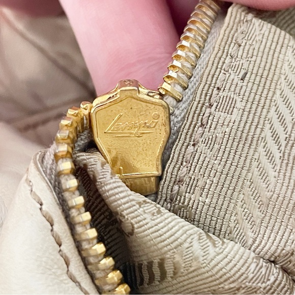 Prada cream beige nappa leather bow tote bag gold hardware - Picture 13 of 14